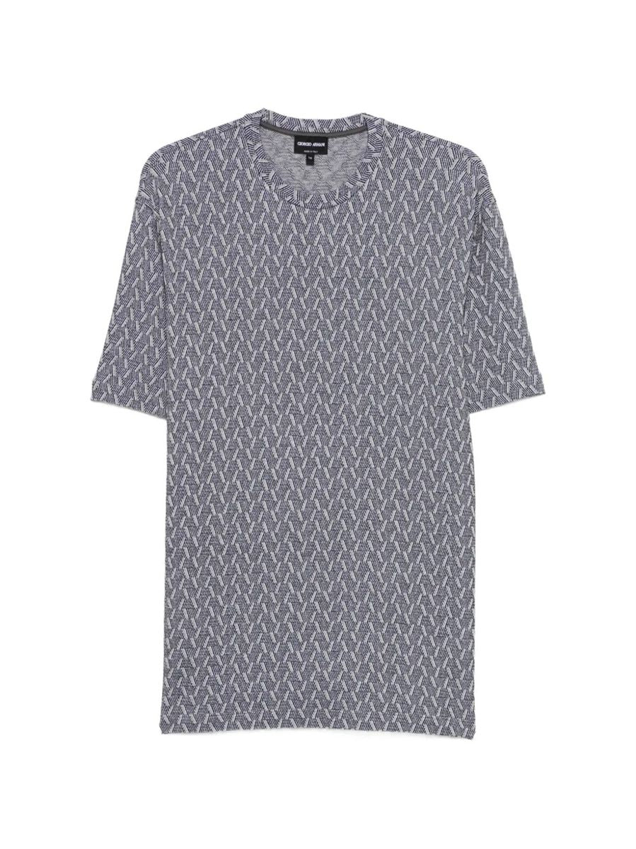 Geometric-patterned t-shirt-GIORGIO ARMANI-307517-48-Verso