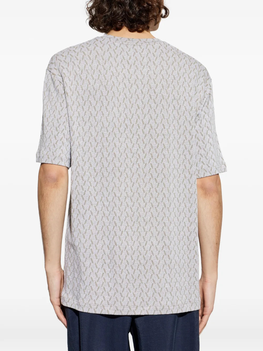 Geometric-patterned t-shirt-GIORGIO ARMANI-Verso