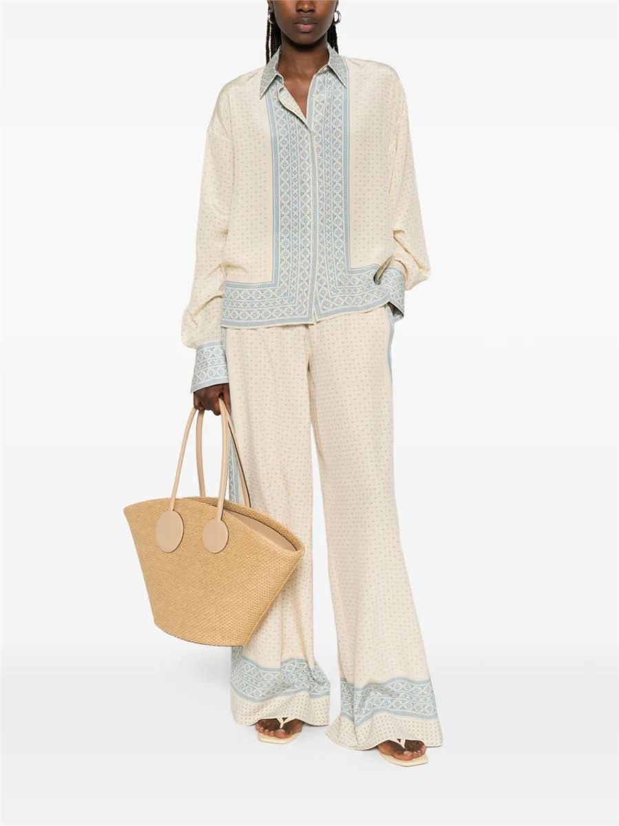 Geometric-print buttoned shirt-ERMANNO SCERVINO-Verso
