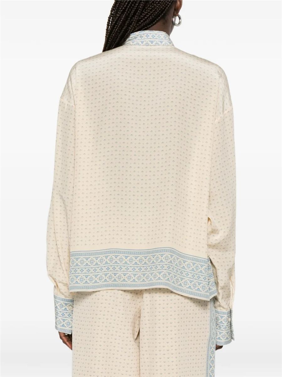 Geometric-print buttoned shirt-ERMANNO SCERVINO-Verso