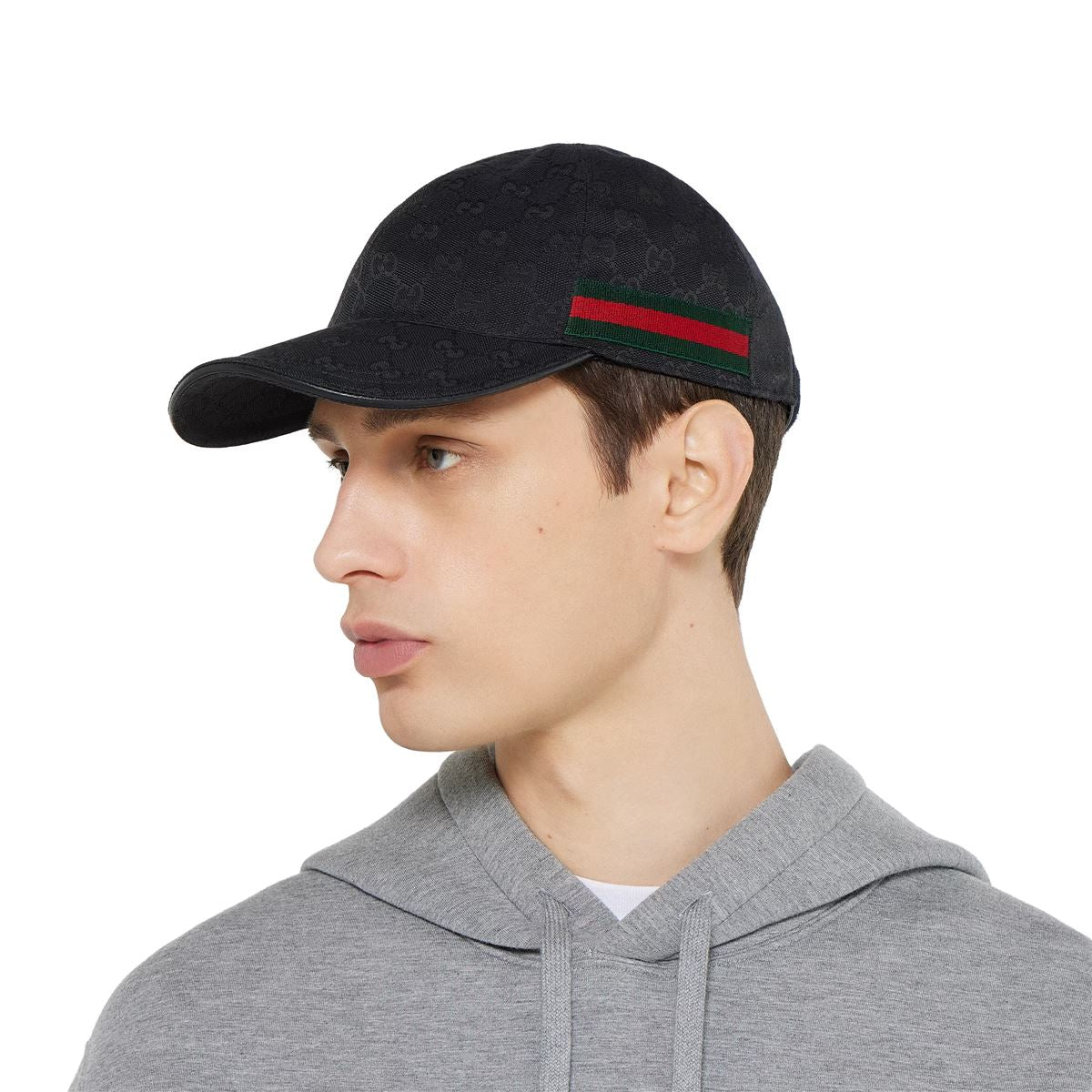 Gg canvas baseball hat with web-GUCCI-Verso
