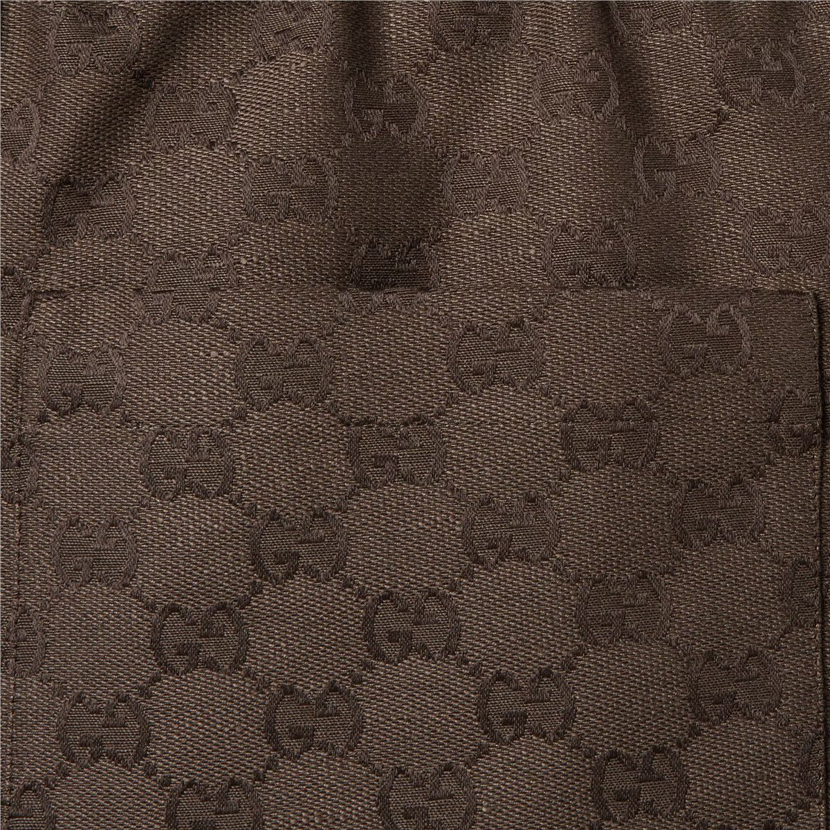 Gg canvas linen blen shorts-GUCCI-Verso