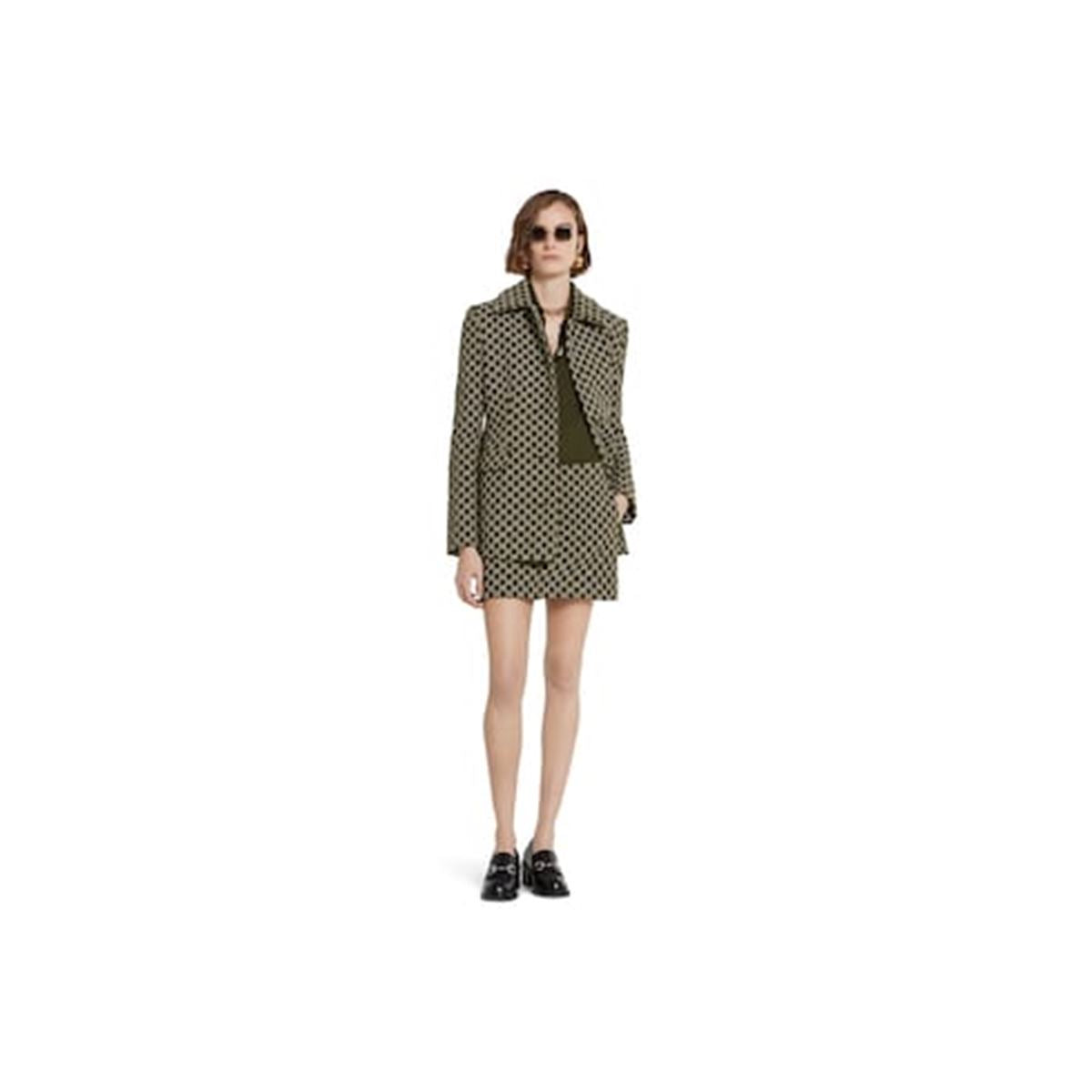 gg cotton bouclé mini skirt-GUCCI-Verso