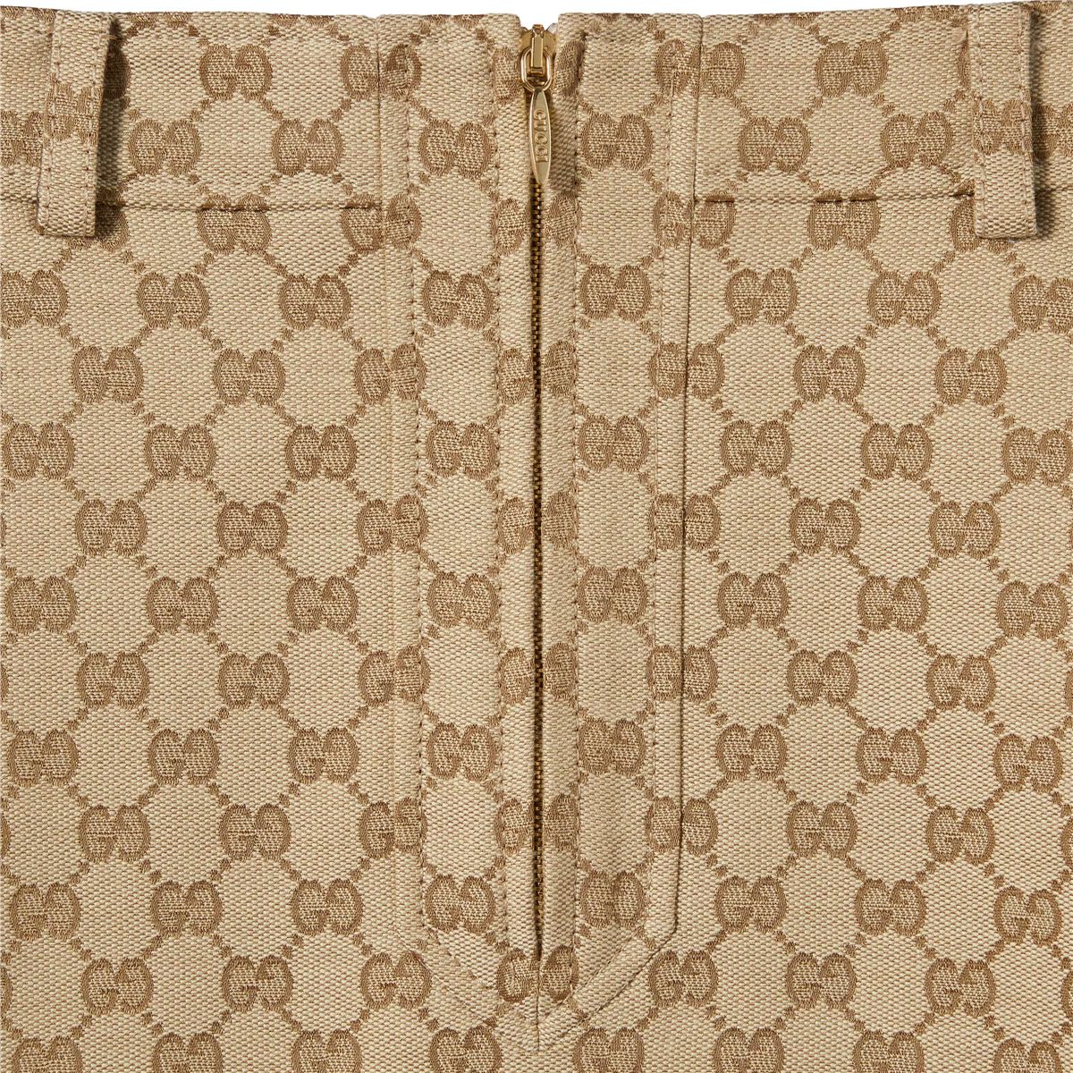 GG Cotton Canvas Fabric Skirt