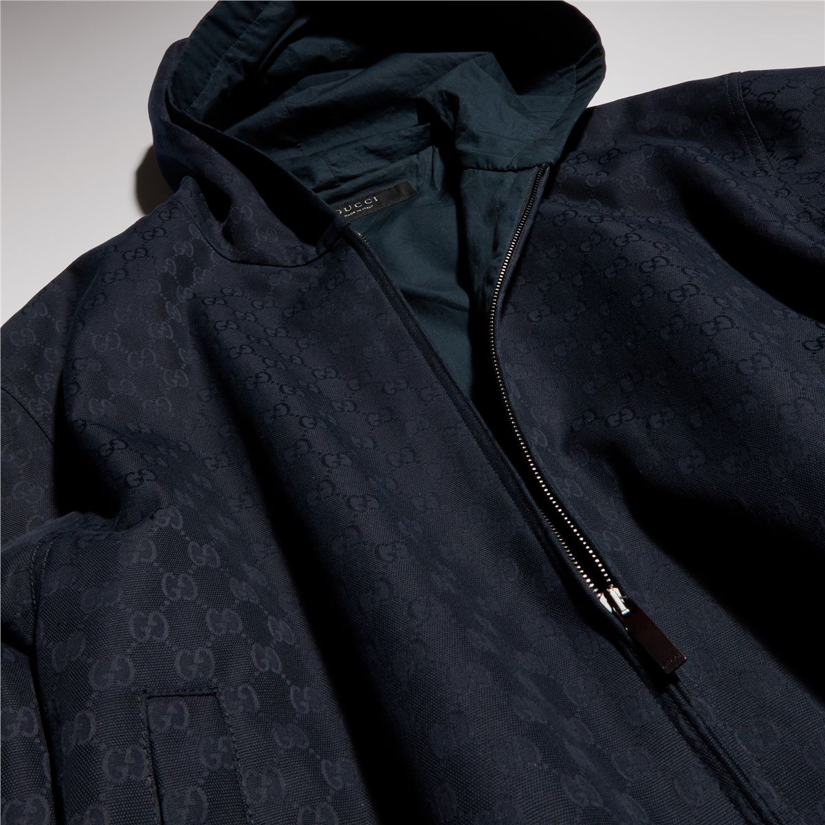 Gg cotton canvas zip jacket-GUCCI-Verso