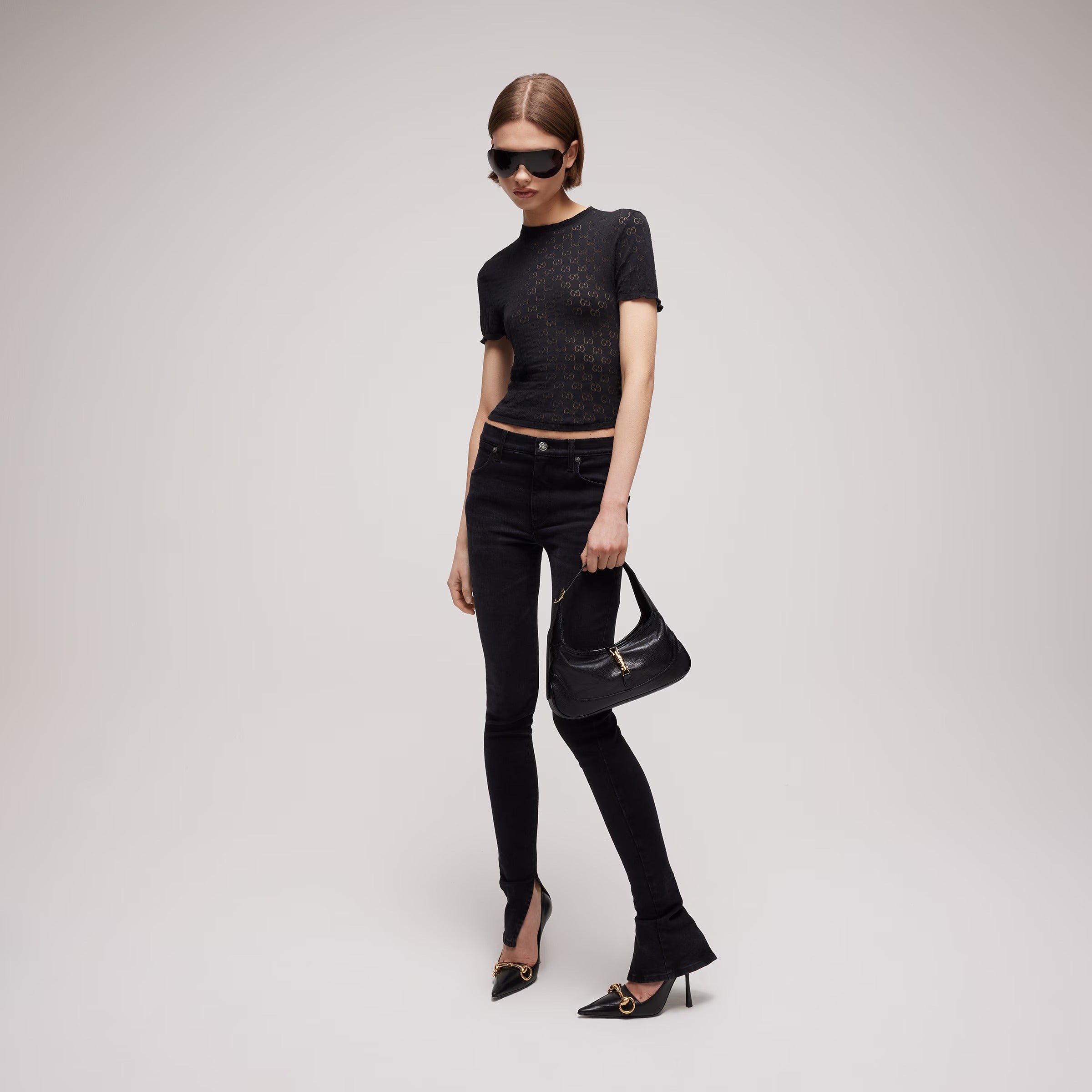 GG Cotton Devoré T-shirt-GUCCI-Verso