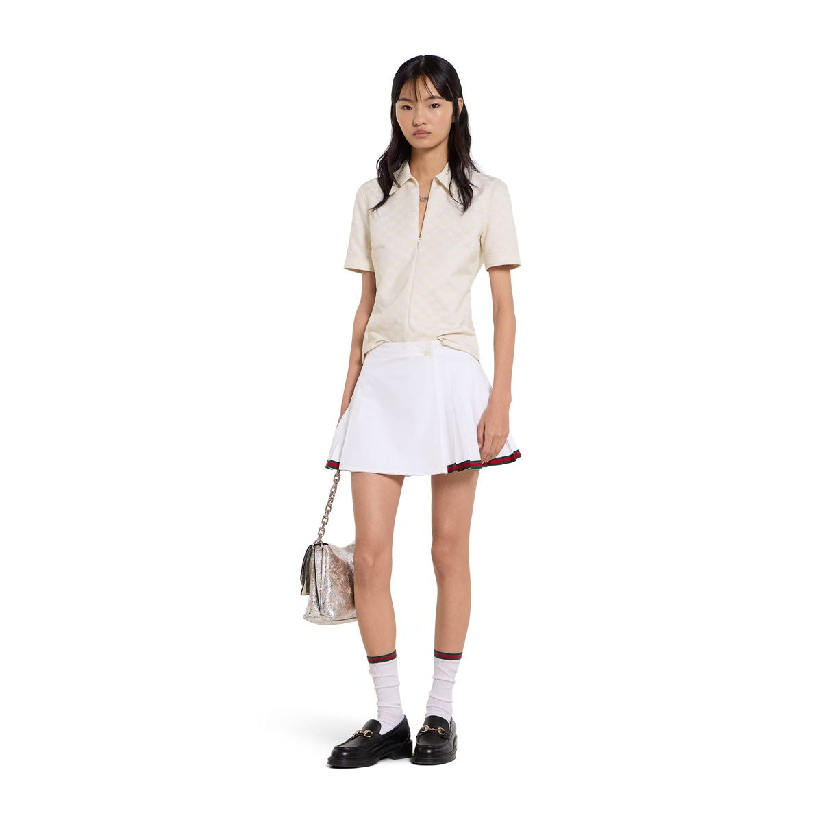 Gg cotton gabardine t-shirt-GUCCI-Verso