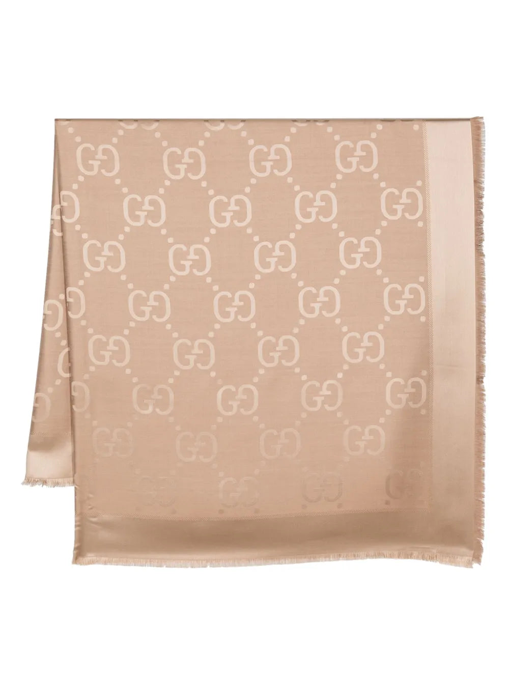 Gg jacquard frayed scarf-GUCCI-Verso