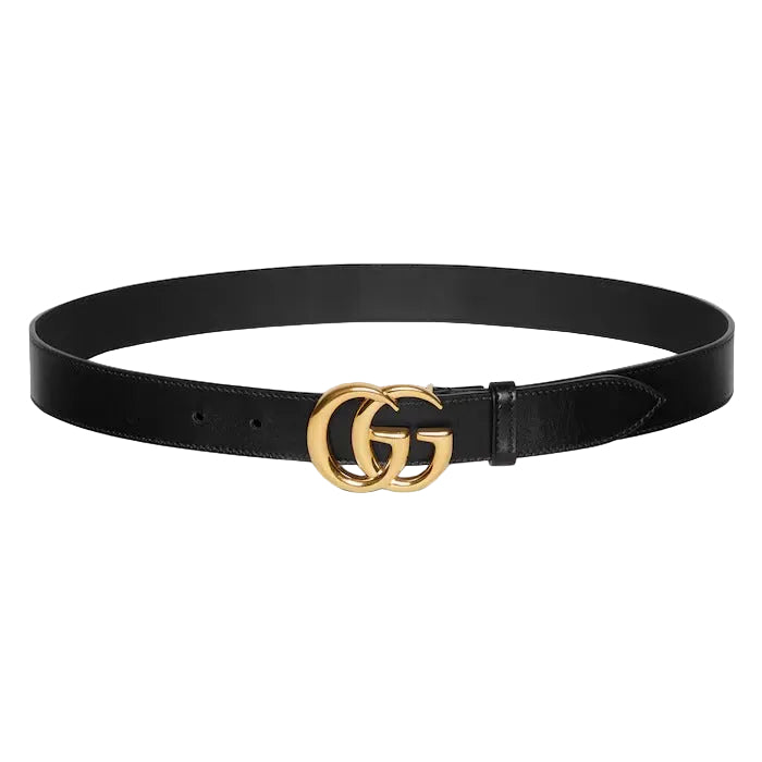 Gg marmont belt with shiny buckle-GUCCI-Verso