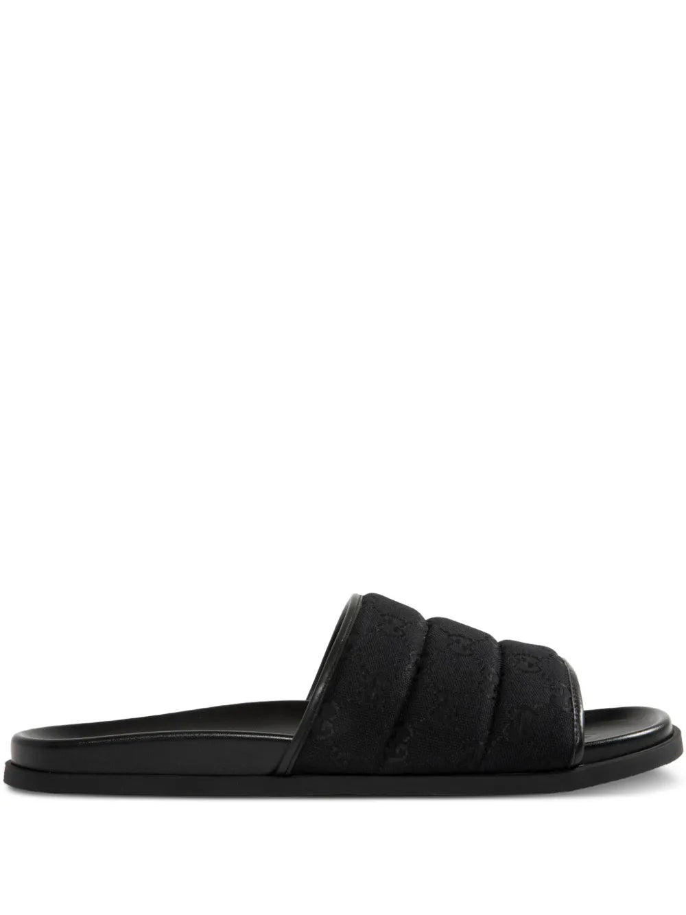 Gg-pattern padded slide sandals-GUCCI-Verso