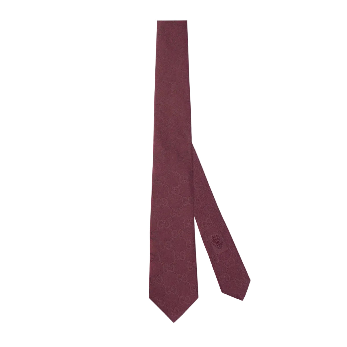 Gg silk cotton tie-GUCCI-Verso