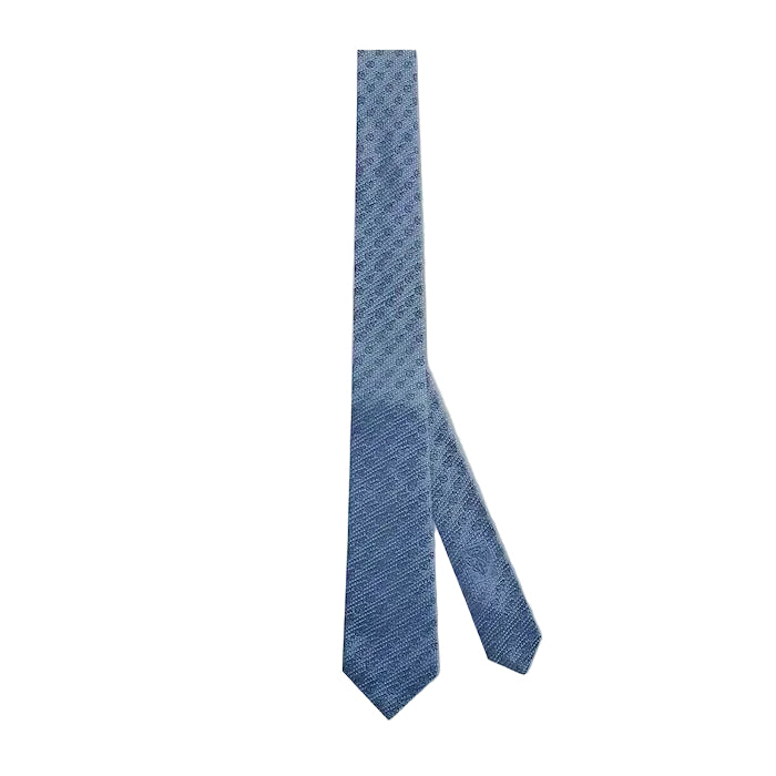 Gg silk jacquard tie-GUCCI-Verso