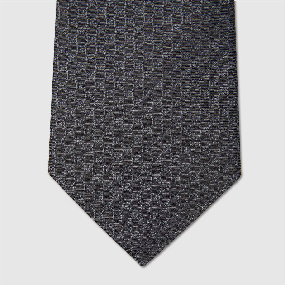 Gg silk jacquard tie-GUCCI-Verso