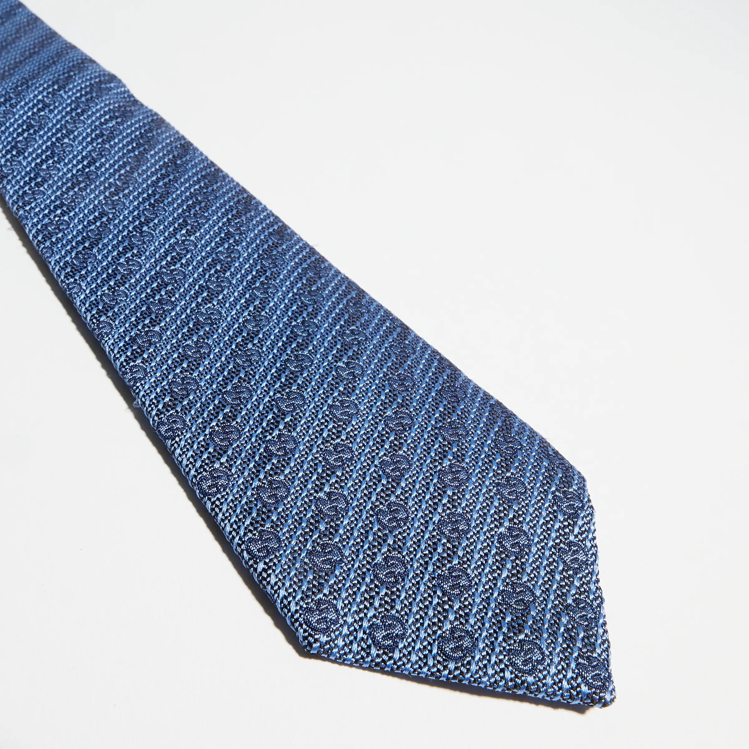 Gg silk jacquard tie-GUCCI-Verso