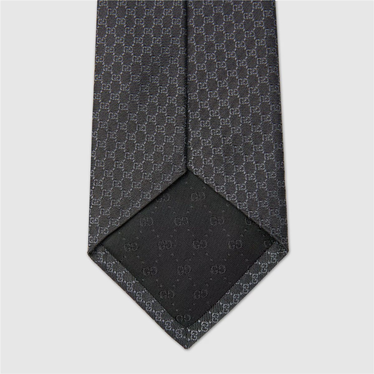 Gg silk jacquard tie-GUCCI-Verso