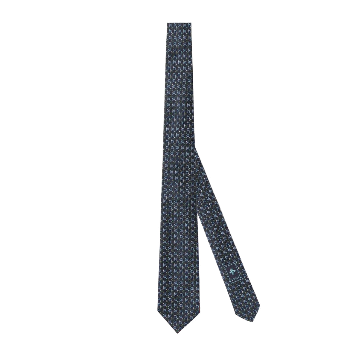 Gg silk jacquard tie-GUCCI-Verso
