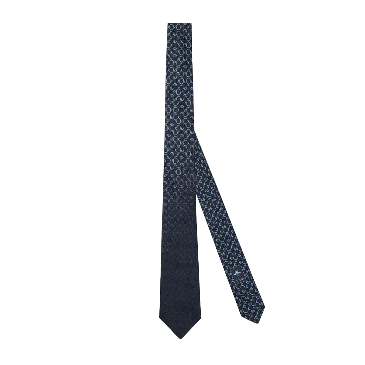 Gg silk jacquard tie-GUCCI-Verso