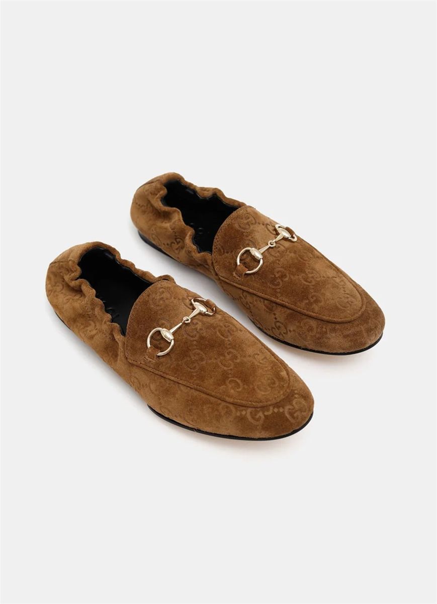 Gg suede loafers for women-GUCCI-Verso