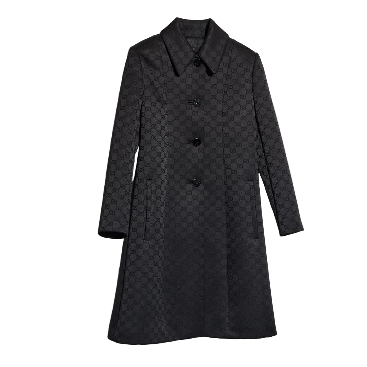 Gg viscose jacquard coat-GUCCI-313484-40-Verso