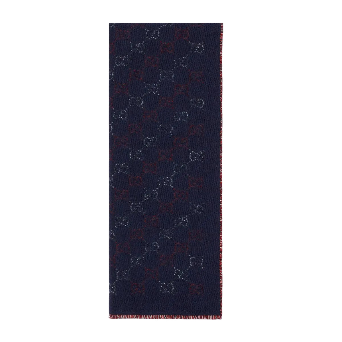 Gg wool jacquard scarf-GUCCI-Verso