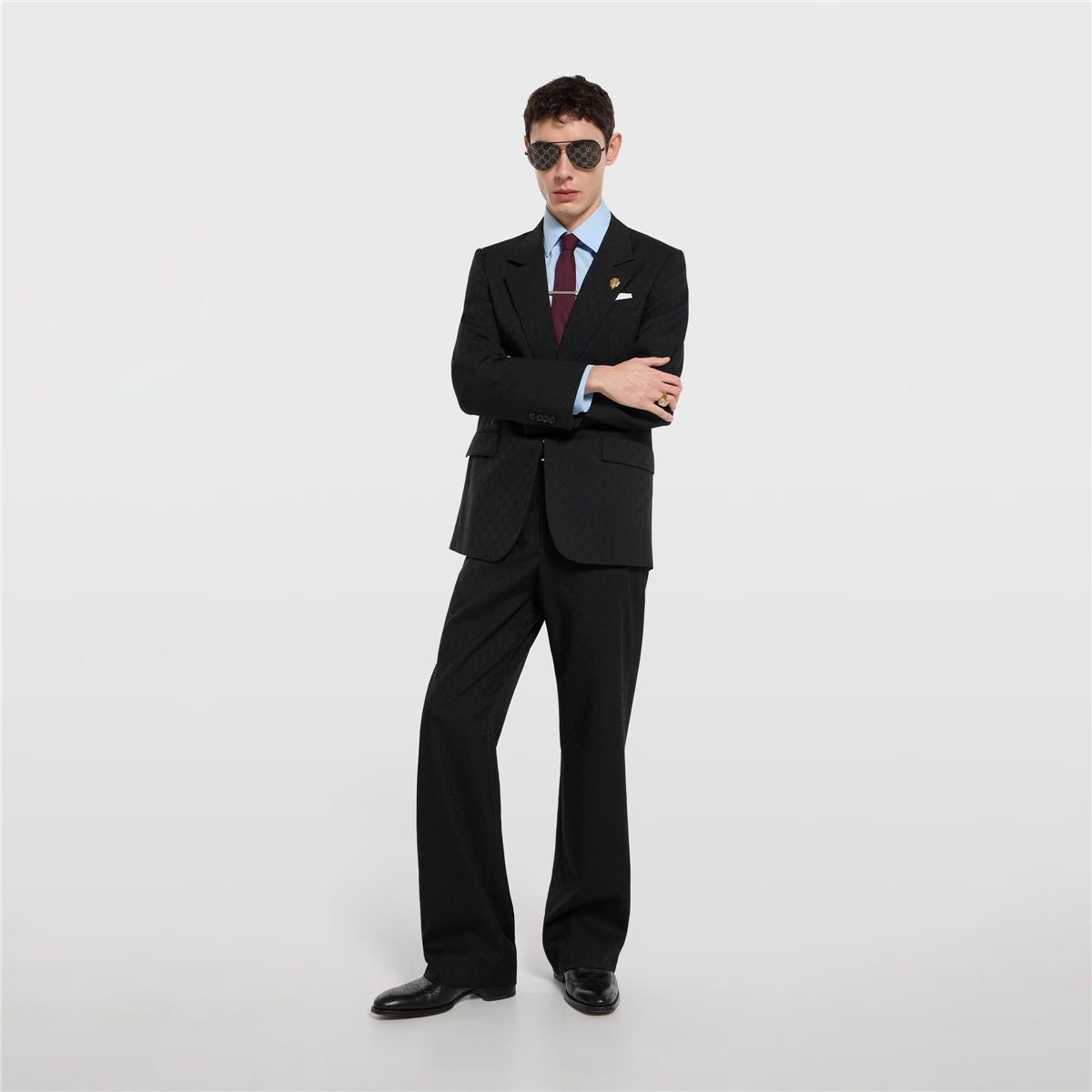 Gg wool pants-GUCCI-Verso