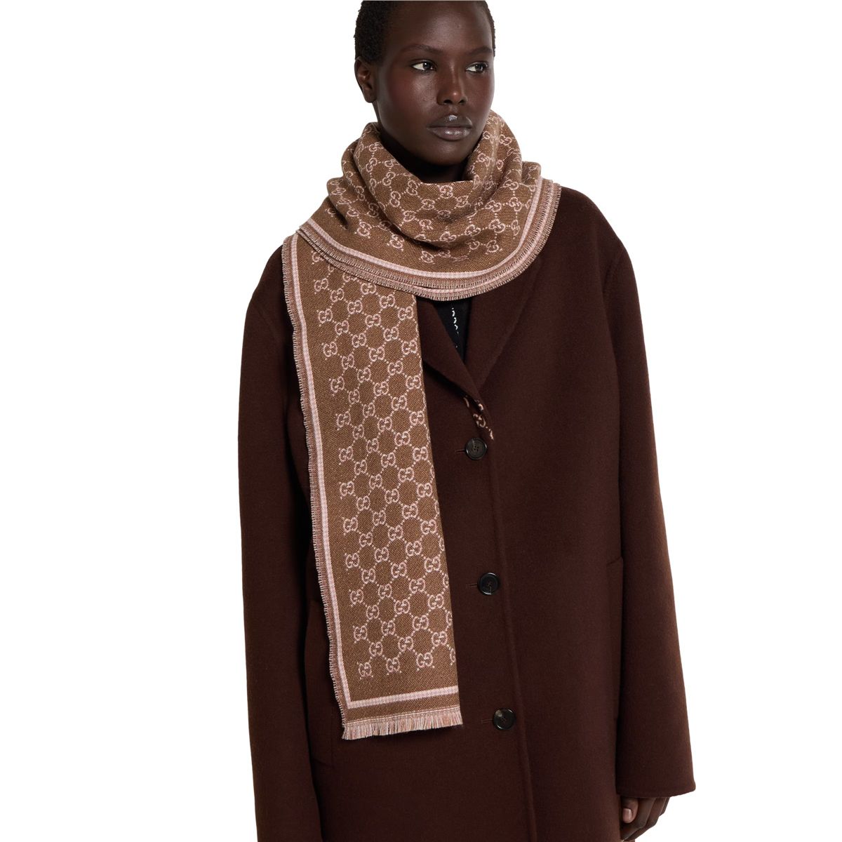 Gg wool scarf-GUCCI-Verso