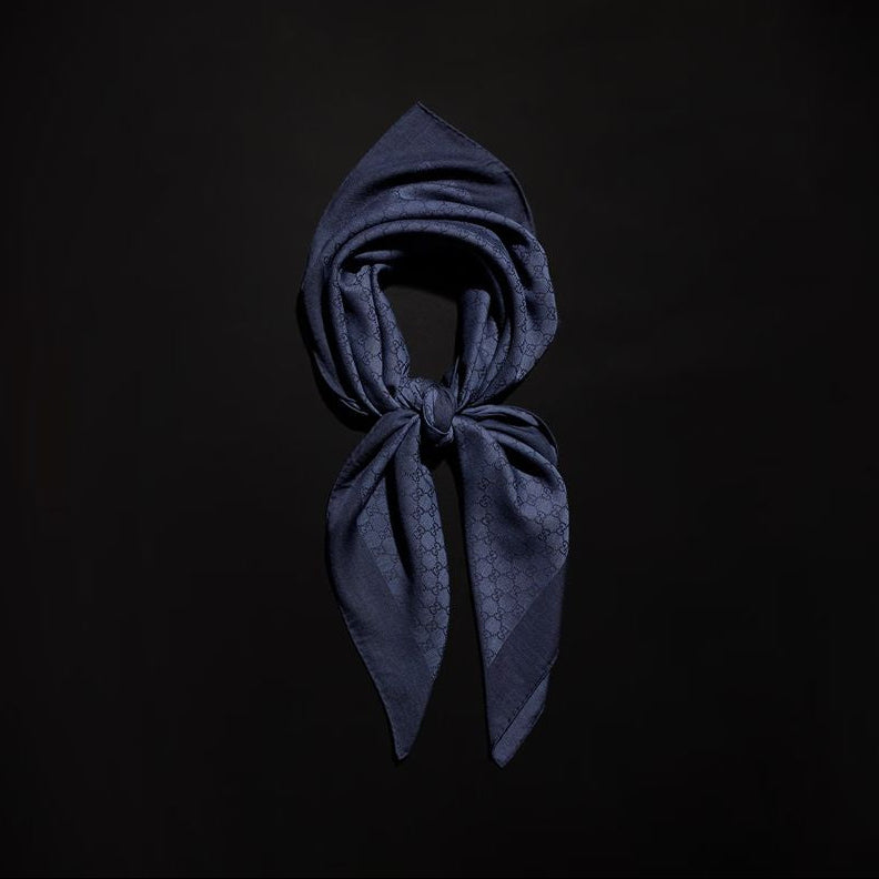 GG Wool Silk Jacquard Shawl
