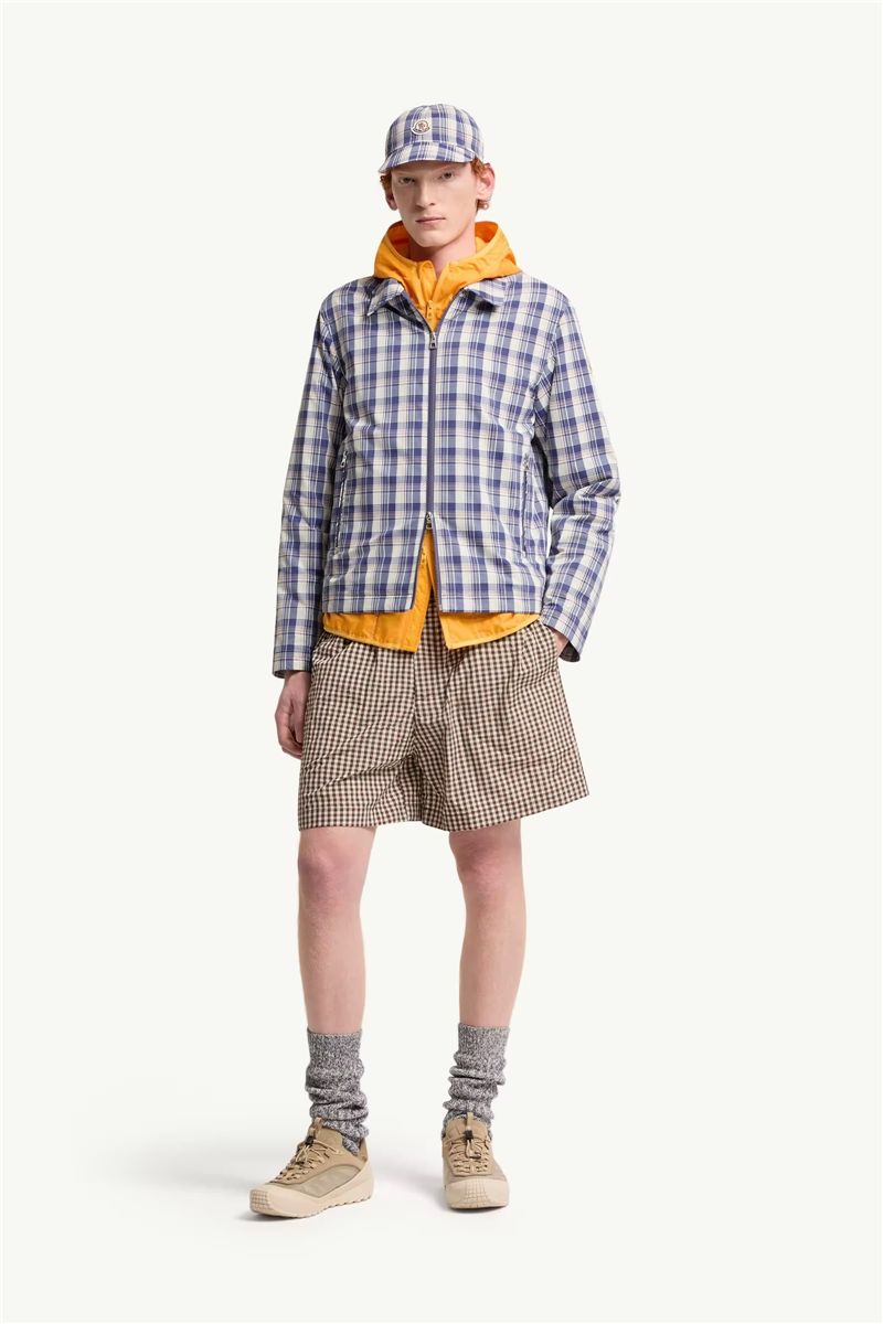 Giausar checked ripstop shirt jacket-MONCLER-Verso