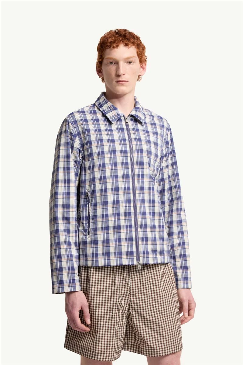 Giausar checked ripstop shirt jacket-MONCLER-Verso
