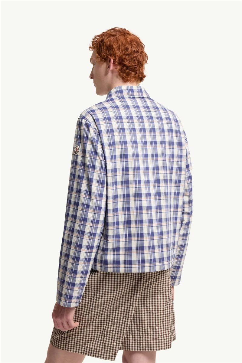 Giausar checked ripstop shirt jacket-MONCLER-Verso