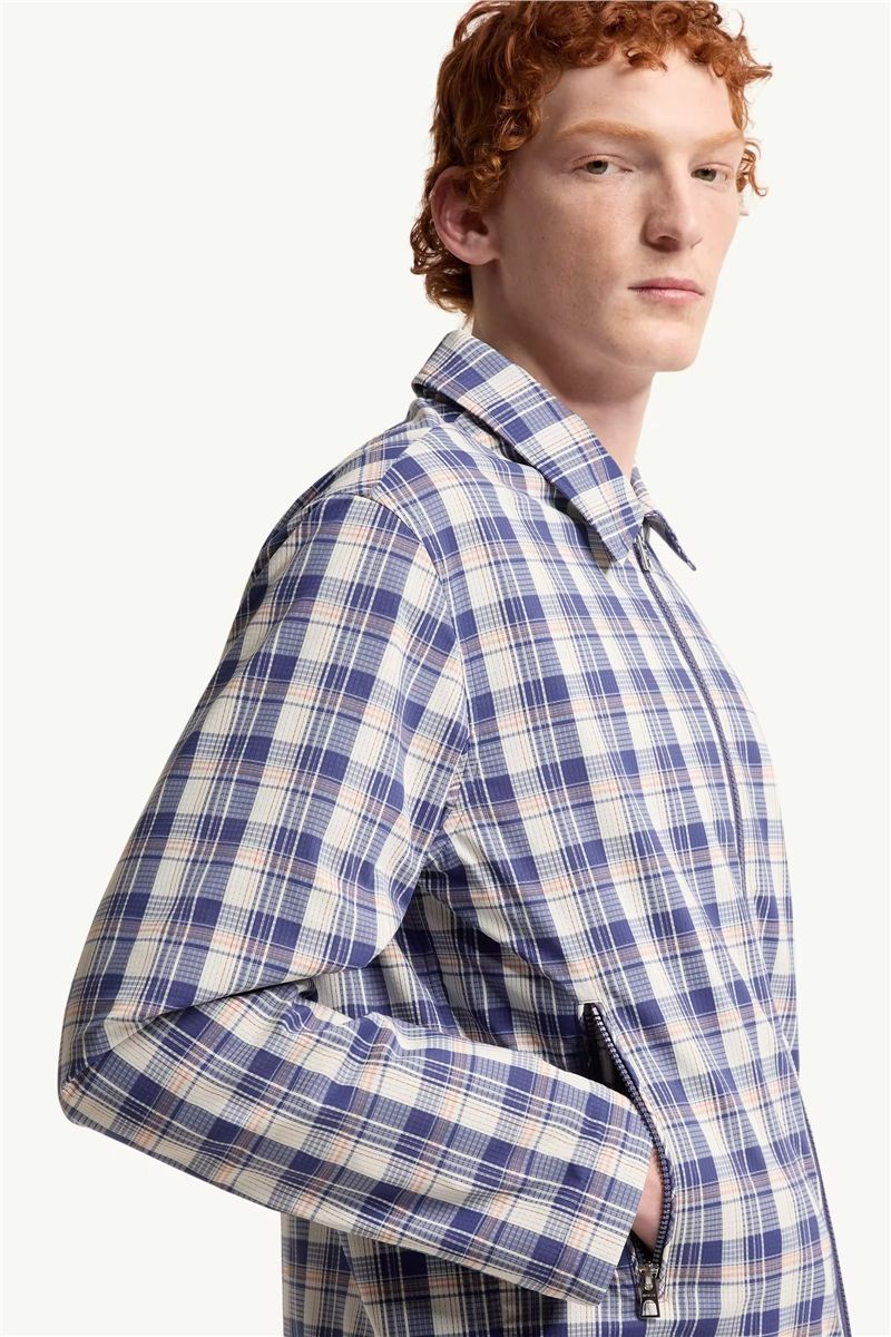Giausar checked ripstop shirt jacket-MONCLER-Verso