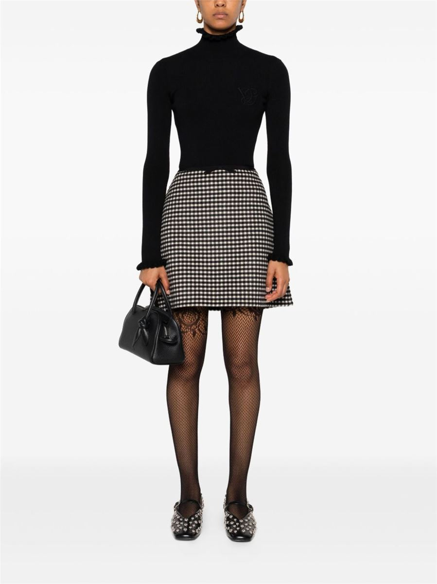 Gingham mini skirt-VALENTINO-Verso