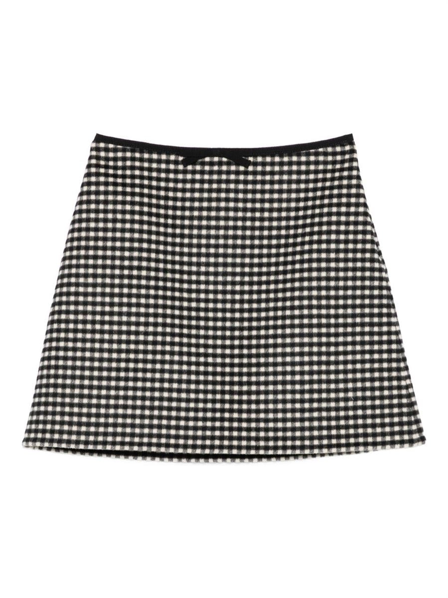 Gingham mini skirt-VALENTINO-Verso