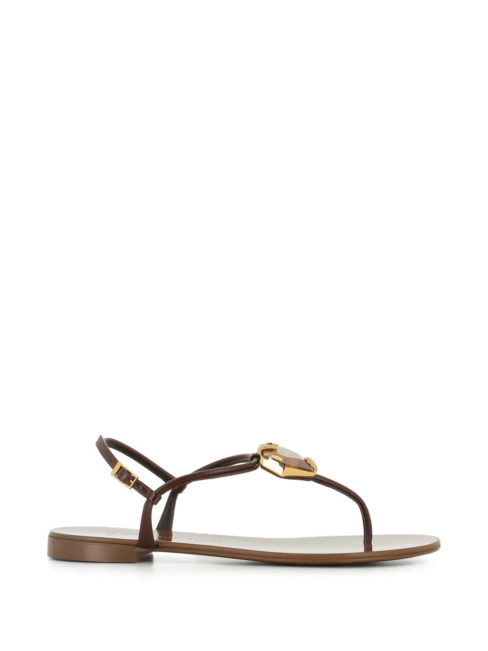 Giuseppe gemstone detail leather sandals-ZANOTTI-Verso