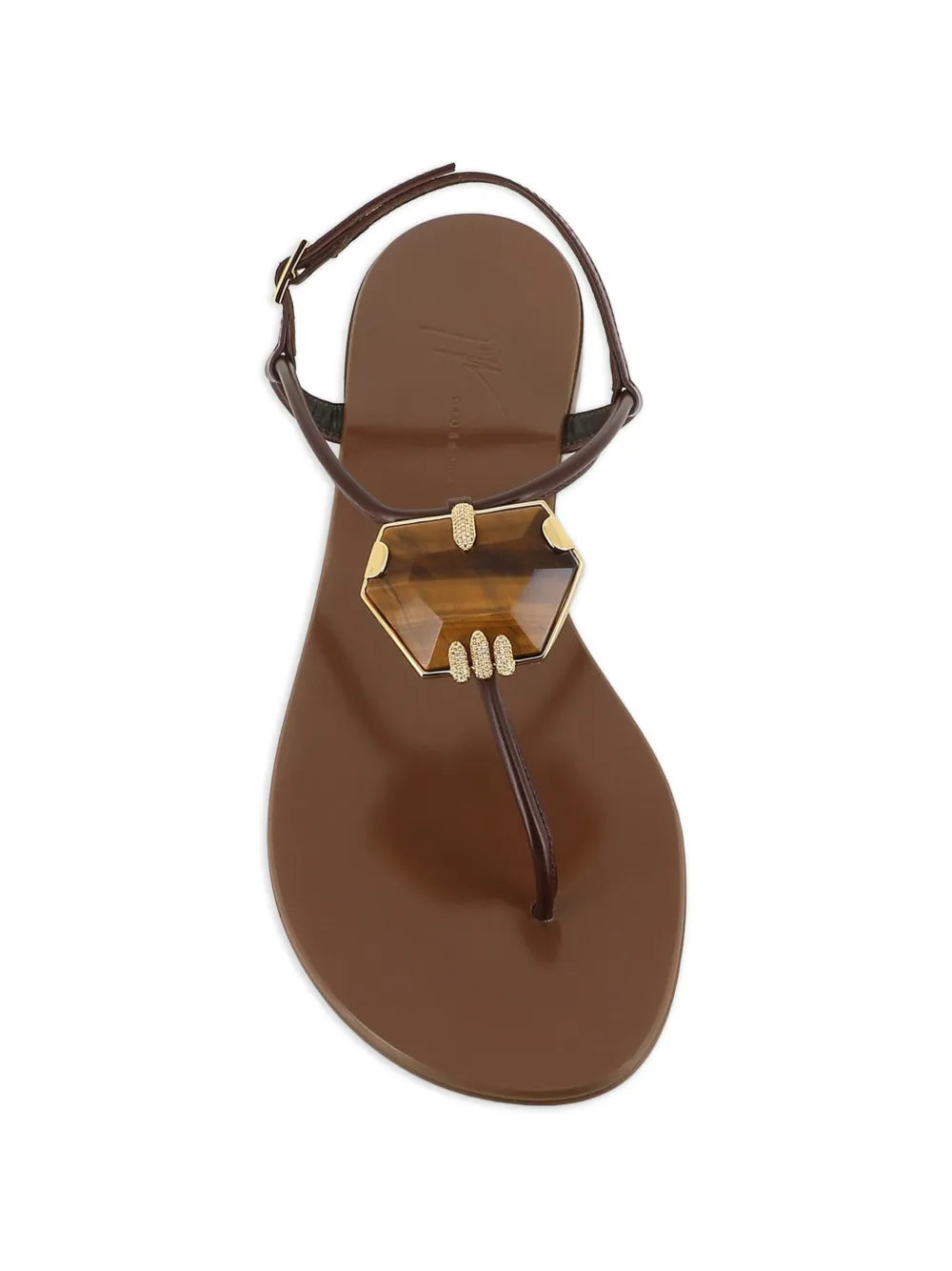 Giuseppe gemstone detail leather sandals-ZANOTTI-Verso