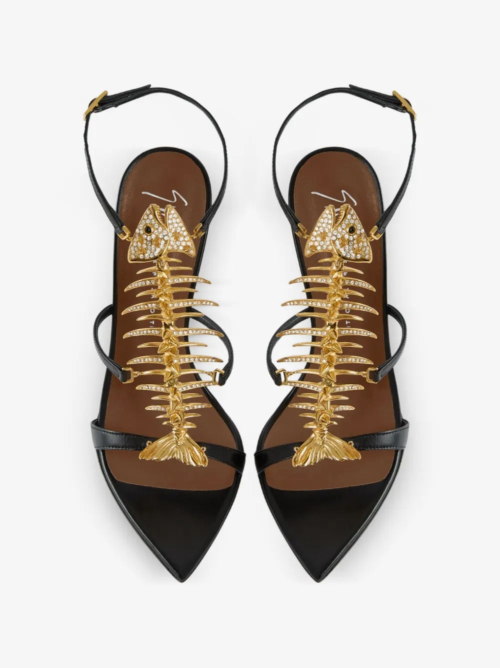Giuseppe slim 2.0 105 crystal-embellished fishbone sandals-ZANOTTI-Verso