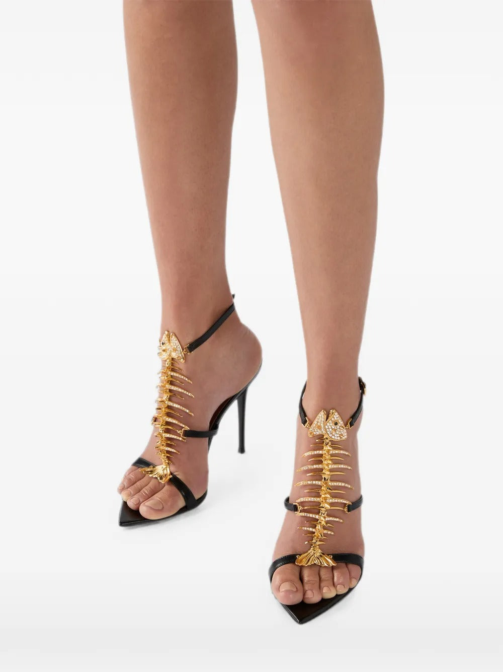 Giuseppe slim 2.0 105 crystal-embellished fishbone sandals-ZANOTTI-Verso