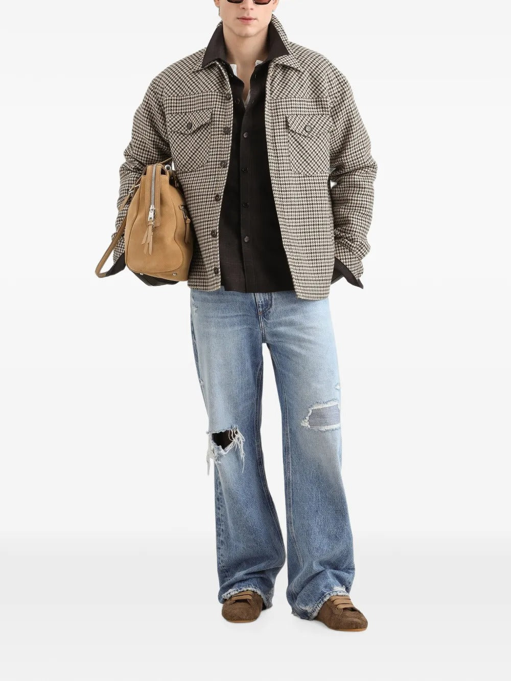Glen plaid saxony shirt-DOLCE&GABBANA-Verso