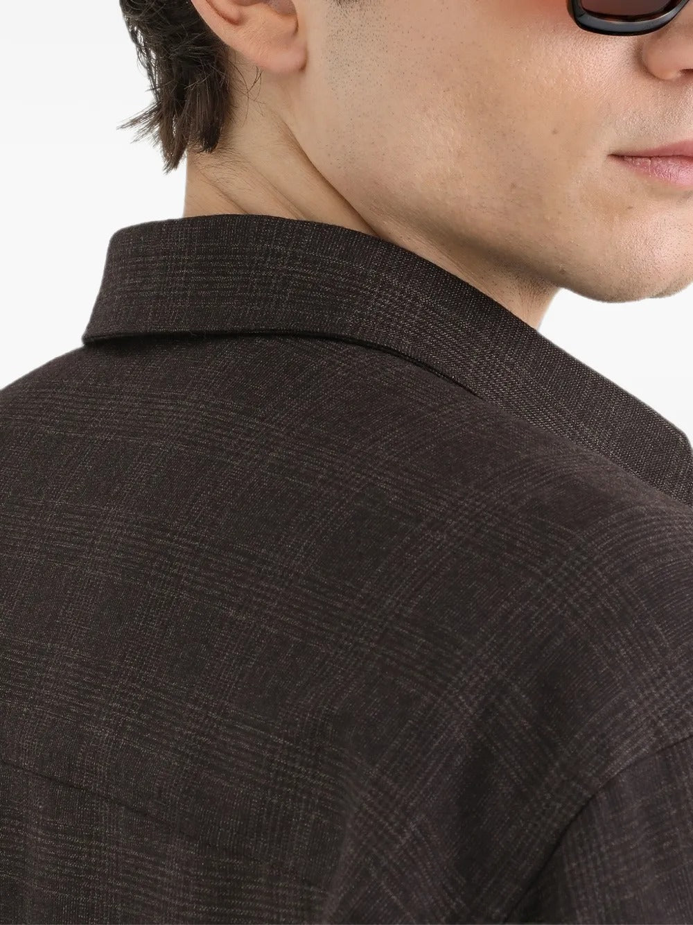 Glen plaid saxony shirt-DOLCE&GABBANA-Verso