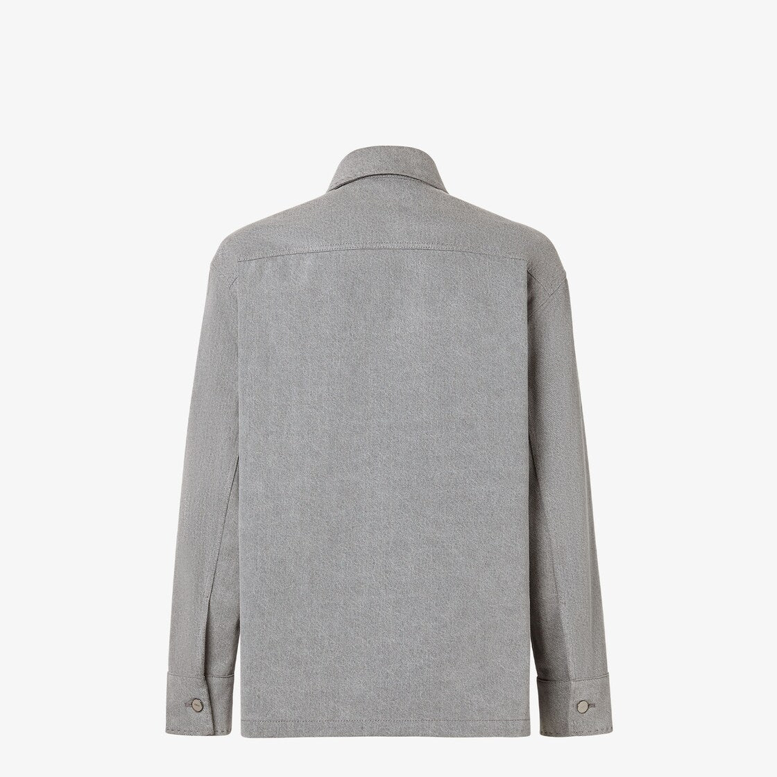 Go-to jacket in light grey denim-FENDI-Verso