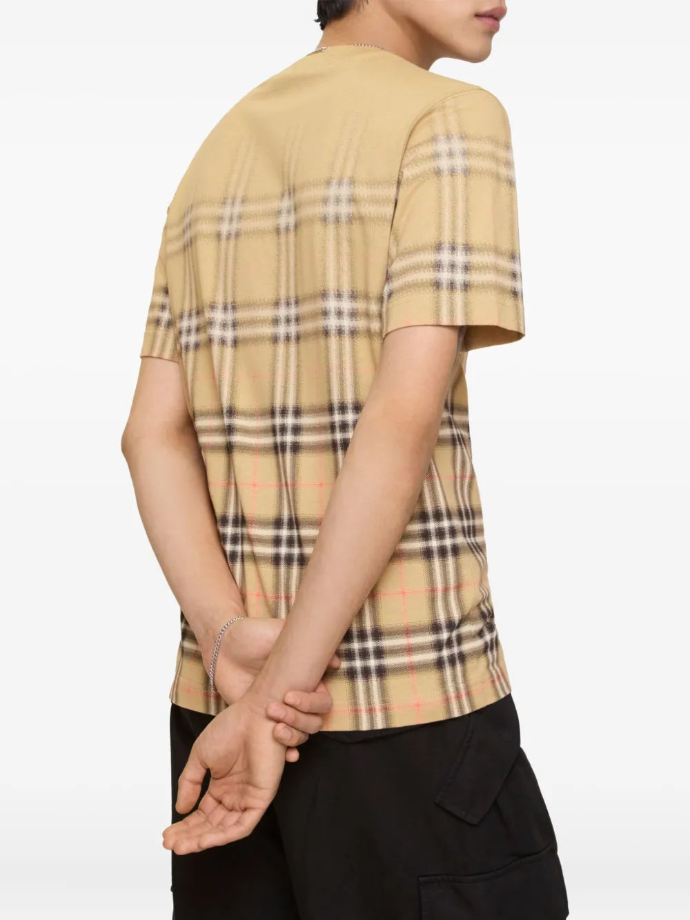Gradient check cotton t-shirt-BURBERRY-Verso