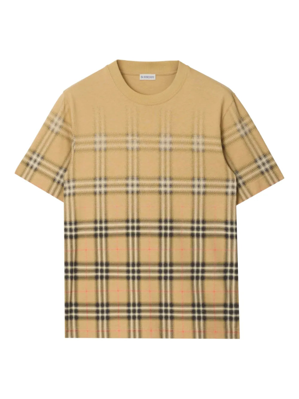 Gradient check cotton t-shirt-BURBERRY-Verso