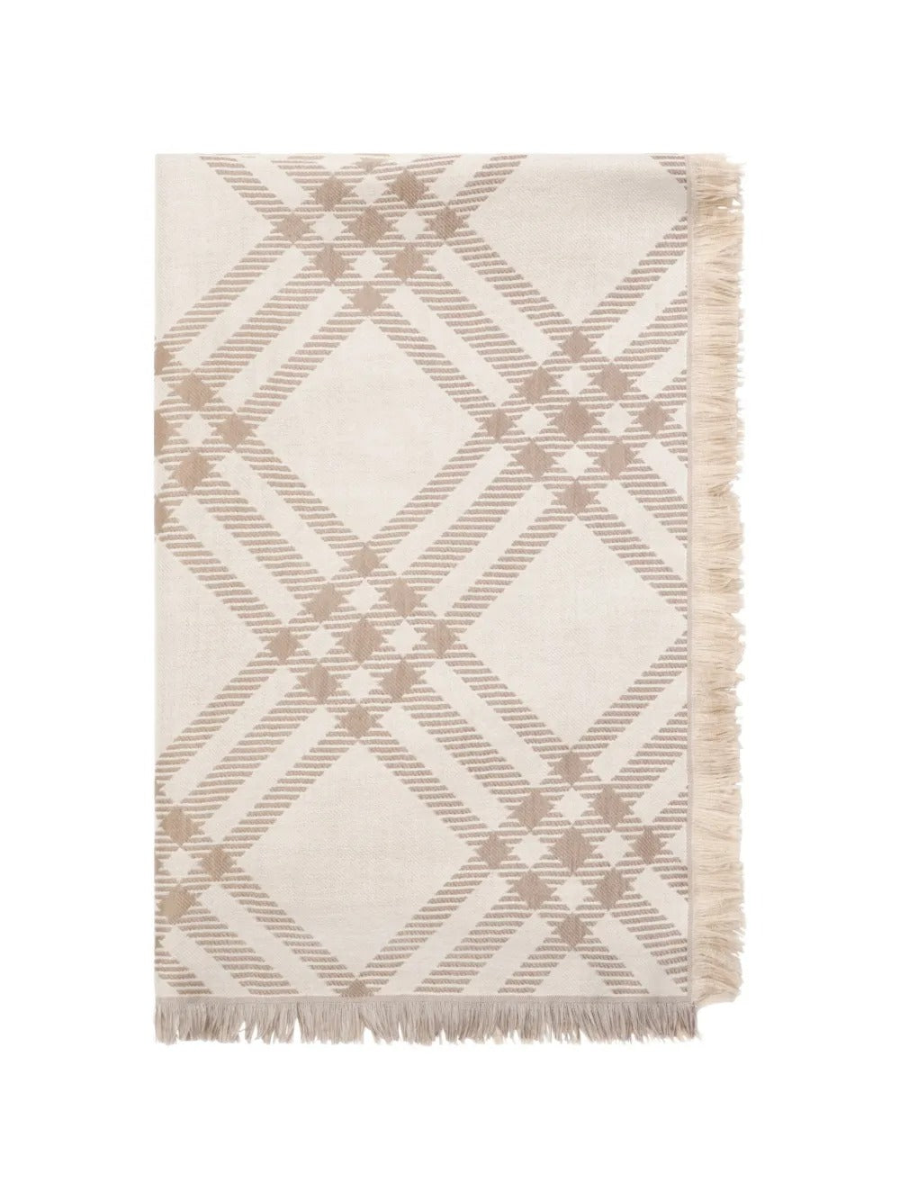 Gradient check wool silk scarf-BURBERRY-Verso