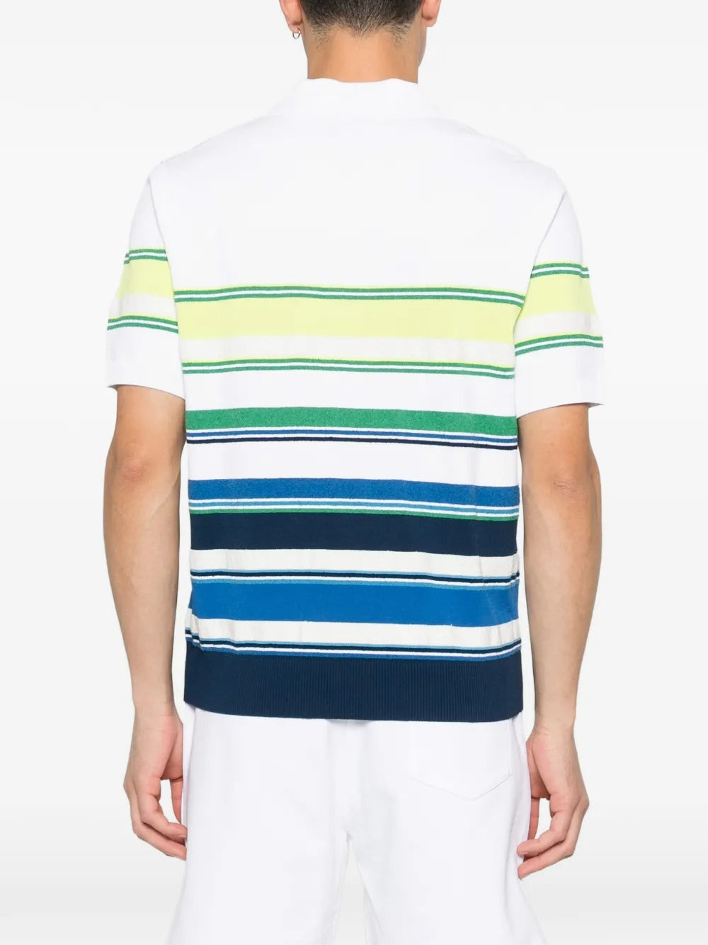Gradient Stripe Short Sleeve Polo Shirt-CASABLANCA-Verso