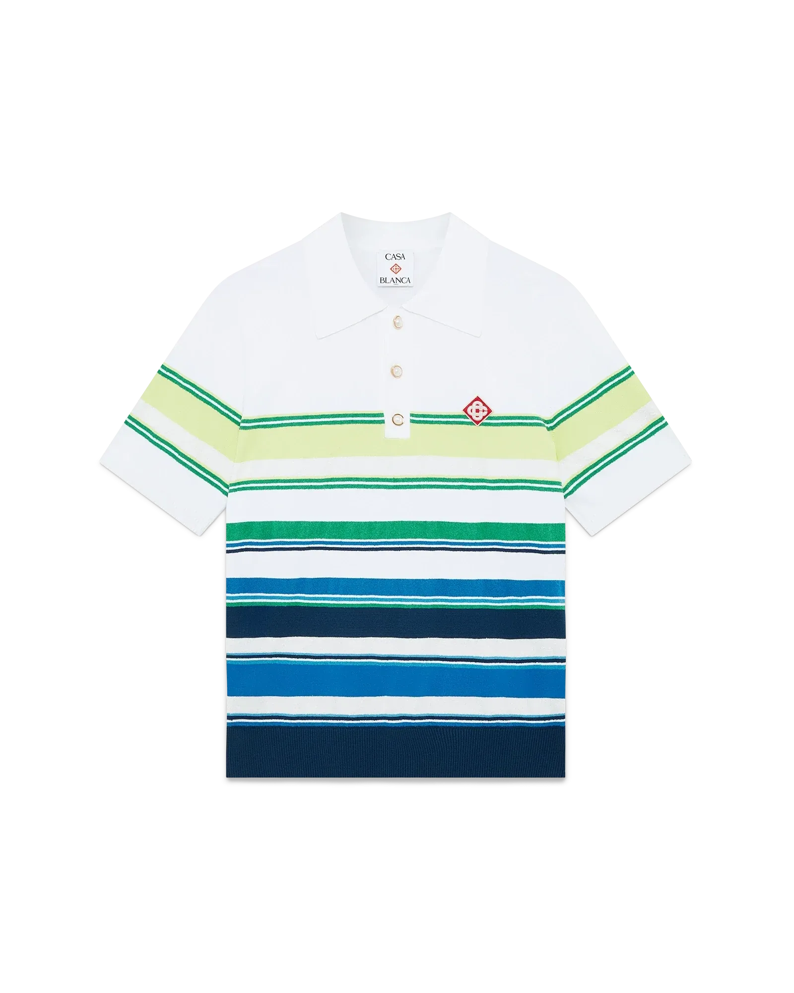 Gradient stripe short sleeve polo shirt-CASABLANCA-Verso
