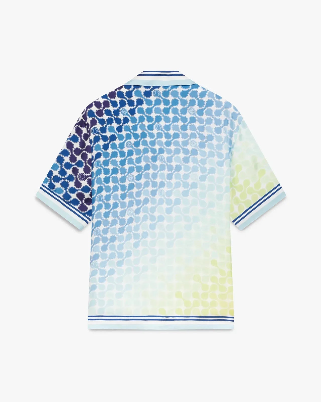 Gradient Tennis Tile Short Sleeve Silk Shirt-CASABLANCA-Verso
