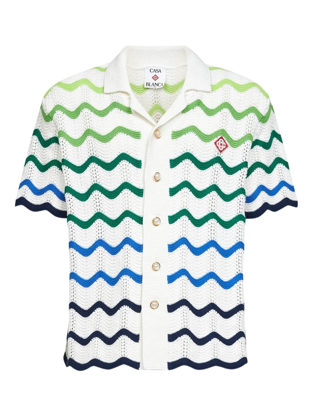 Gradient wave crochet shirt-CASABLANCA-Verso