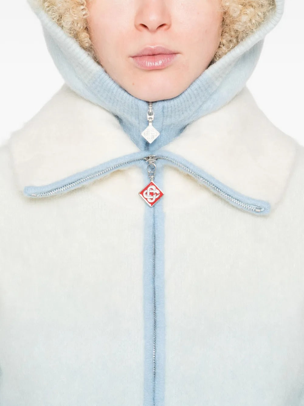 Gradient zip-up cardigan-CASABLANCA-Verso