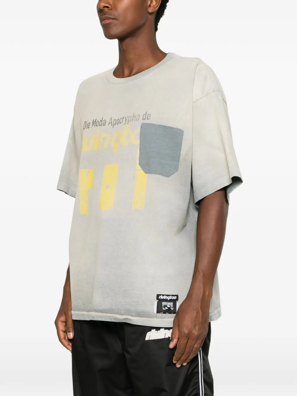 Graphic-Print Pocket-Detail Cotton T-shirt