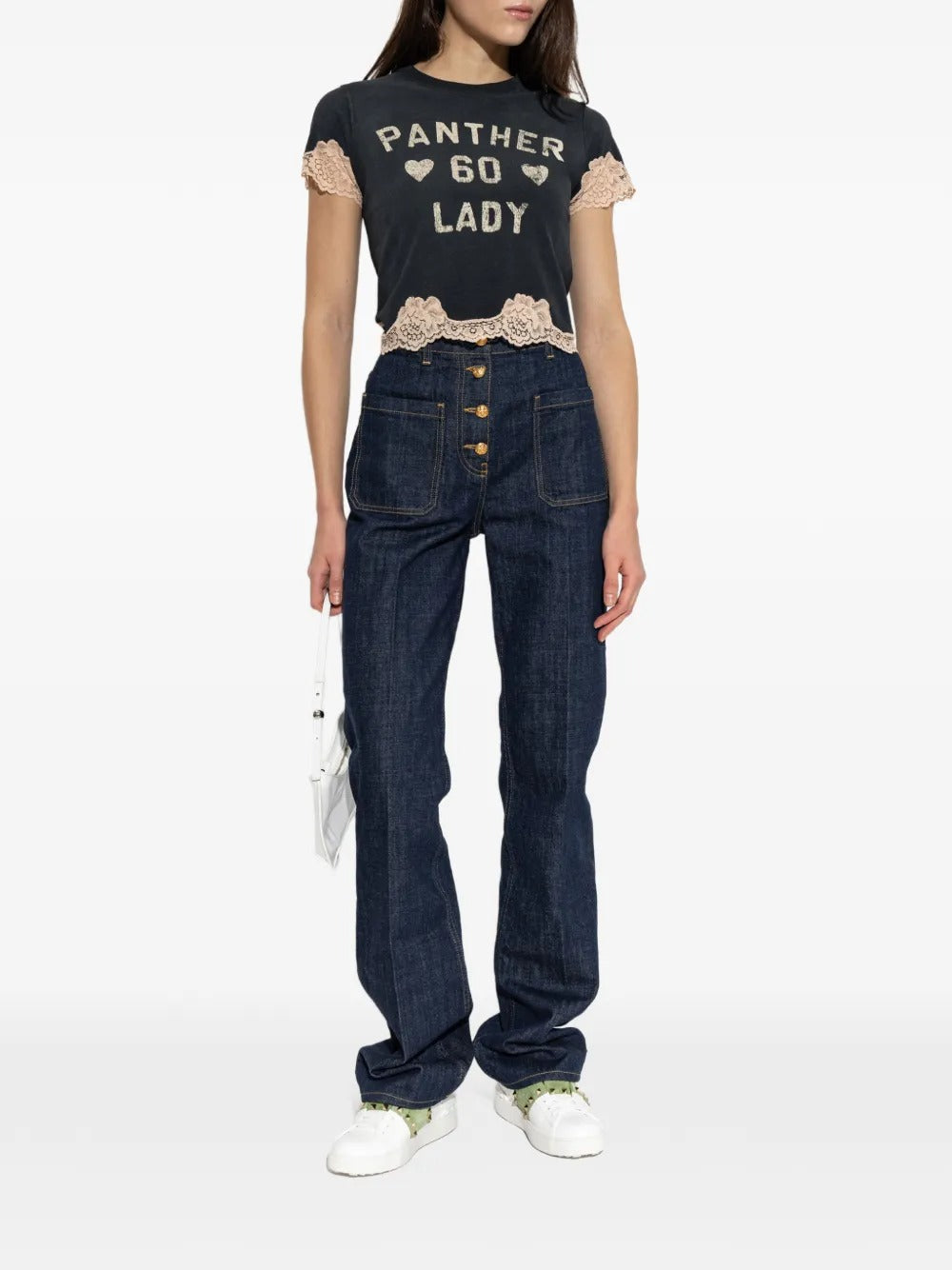 Garavani graphite cotton t-shirt-VALENTINO-Verso